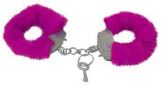 Algema de Metal com Pelúcia Rosa